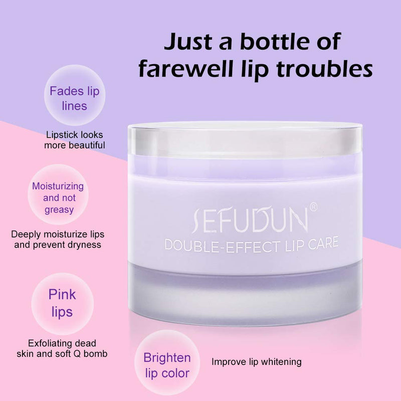 Lip Sleeping Mask, with Lip Scrubs Exfoliator & Moisturizer, Double Effect Lip Mask Overnight, Effectively Remove Dead Skin and Intensive Lip Repair Treatment,Nourishing Hydrating,Fades Lip Lines - BeesActive Australia