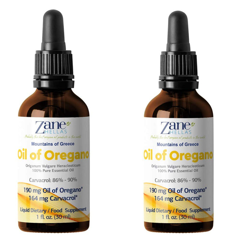 Zane Hellas 190 mg Oregano Oil-164 mg Carvacrol per Serving-4 Drops Daily. 100% Greek Undiluted Oil of Oregano. 86%-90% Min Carvacrol. Probably The Best Oregano Oil in The World. 2 fl. oz.- 60ml. - BeesActive Australia