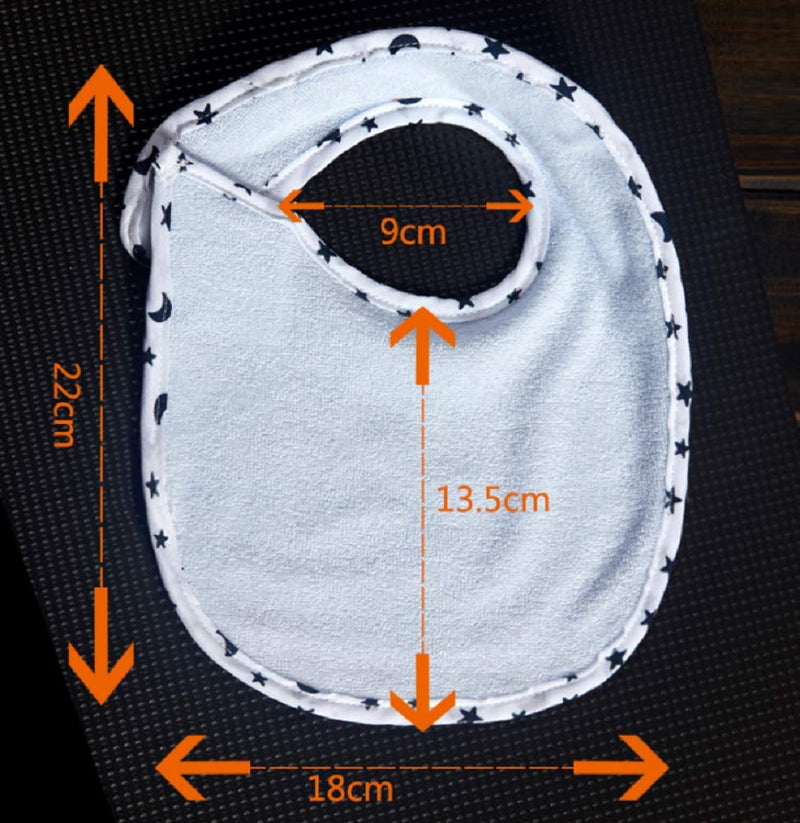 Baby's 7 Pics of Soft Double Layers 80% Cotton Absorbent Bandana 7 Bibs Set (Blue) blue - BeesActive Australia