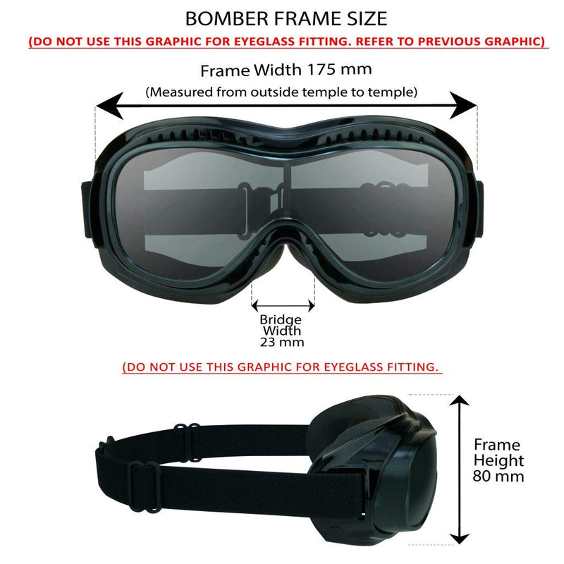 Motorcycle Riding Over glasses Goggles for Men and Women Bomber Polarized Smoke - BeesActive Australia