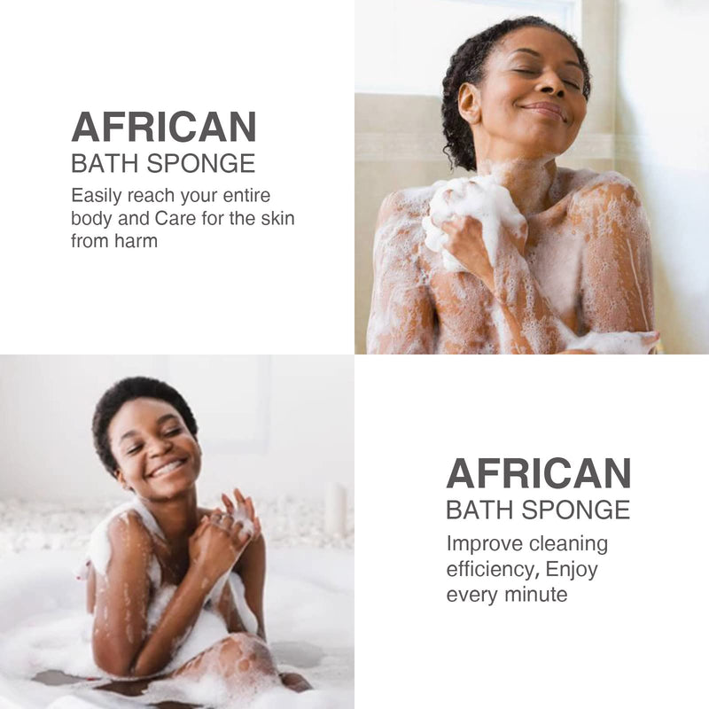 3 Pieces African Bath Sponge African Net Long Net Bath Sponge Exfoliating Shower Body Scrubber Back Scrubber Skin Smoother,Great for Daily Use (Rose Red, Blue, Green) Rose Red, Blue, Green - BeesActive Australia