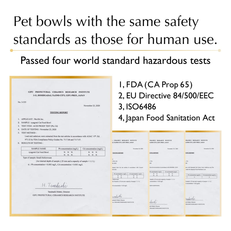 nyagomi Raised Cat Food Bowl Elevated Cat Bowl MINO Ceramics Made in Japan for Cats and Small Dogs Regular White - BeesActive Australia