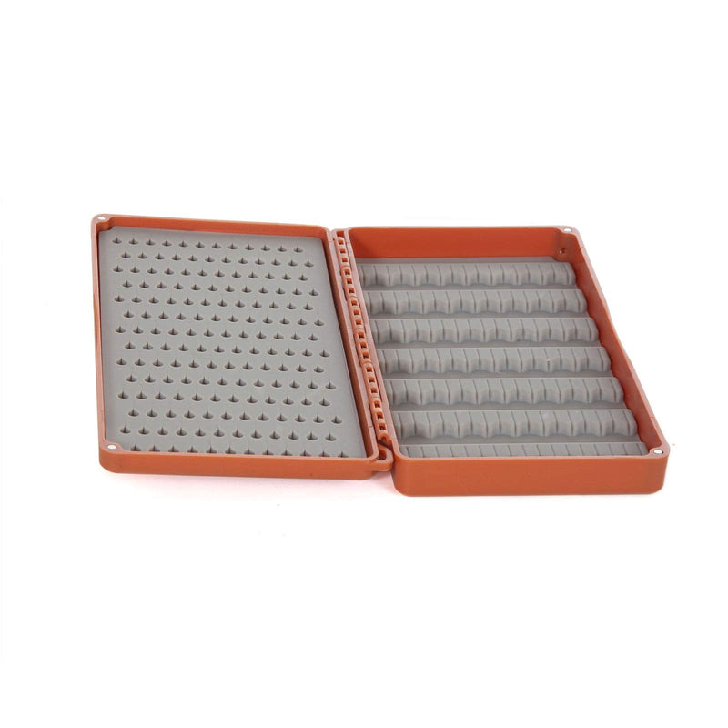 fishpond Tacky Double Haul Silicone Slit Fly Box - Burnt Orange - BeesActive Australia