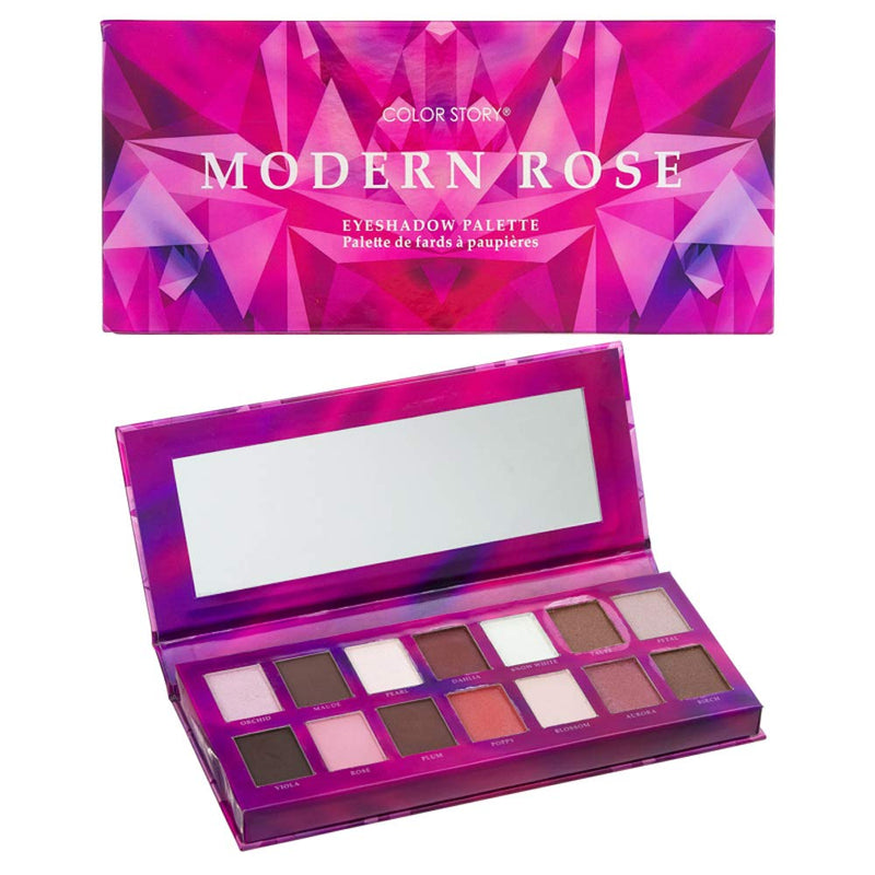 Style Essentials Women's Cosmetics MODERN ROSE Eye shadow Palette - 14 Pressed Pigment Colors Matte and Shimmer Shadow Collection - BeesActive Australia