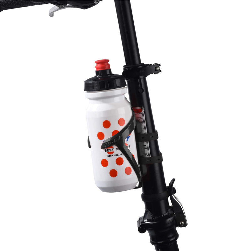 zonkie Bike Bottle Cage Mounting Base, Cup Mounting Base for Many Kinds Bikes, Fits Most Stroller Drink Holder, Silicone Material, Many Colors are Available. Black - BeesActive Australia