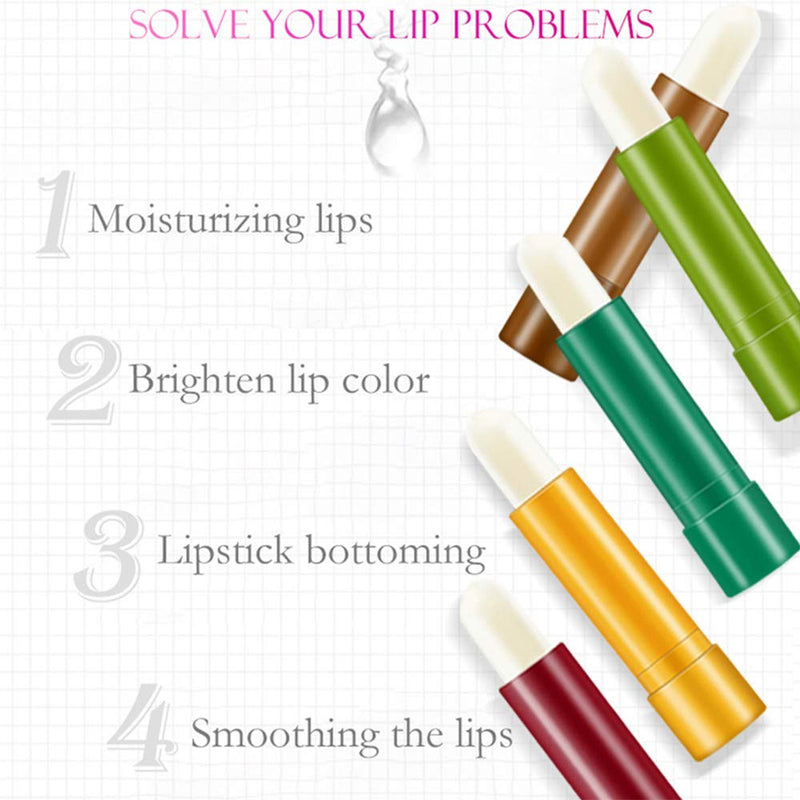 Lip Balm Nourishing Lipstick Waterproof Moisturizing Hydrating Color Changing Aloe Vera Strawberry Avocado Argan Oil Vitamin С 4 ML - 5 PCS - BeesActive Australia