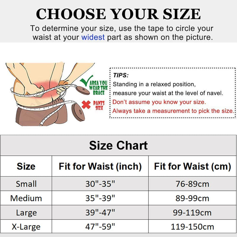 Lower Back Braces for Back Pain Relief - Compression Belt for Men & Women - Lumbar Support Waist Backbrace for Herniated Disc, Sciatica, Scoliosis - Breathable Mesh Design, Adjustable Straps (S, Gray) S(Navel:30"-35") - BeesActive Australia