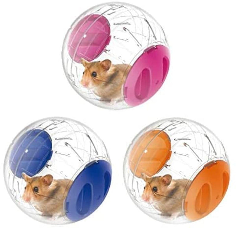 New Cute Hamster Running Ball 4.72 Inches, Crystal Ball for Hamsters,Small Silent Exercise Wheel, Small Animals Cage Accessories ,Small Animal Pet Toys Ball ,Mouse Ball Pink - BeesActive Australia