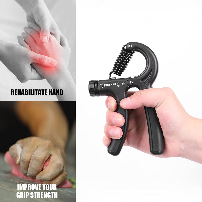 KDG Grip Strength Trainer 2 Pack,Hand Grip Strengthener,Hand exerciser Adjustable Resistance 22-132Lbs,Hand Gripper Perfect for Athletes to Muscle Building and Injury Recovery Forearm Exerciser - BeesActive Australia