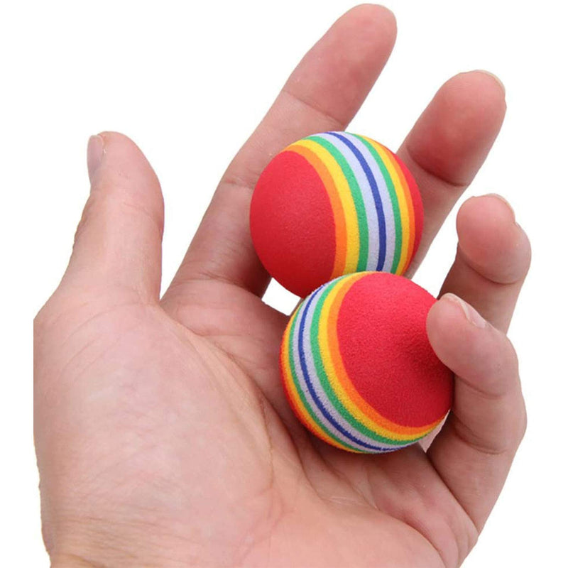 Bepets 12PCS Foam Balls for Cats, Colorful Rainbow Ball Cat Toy Sponge Ball Cat Toy Ball, Soft Pet Ball Toy for Cat Puppy Kitty Indoor Activity Play Training 12 - BeesActive Australia