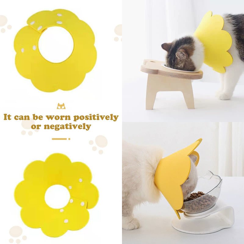 3Pcs Cat Recovery Collar Cat Protection Collar Cones for Cats Sunflower Neck Cat Cone Anti-Licking Recovery Collar to Prevent from Biting Scratching(Pink, Orange, Yellow) M - BeesActive Australia