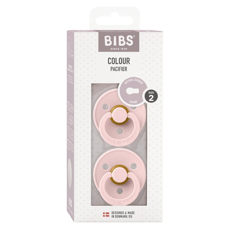 BIBS Pacifiers | Natural Rubber Baby Pacifier | Set of 2 BPA-Free Soothers | Made in Denmark | Blossom | Size 6-18 Months 6-18 Month Blossom Color - BeesActive Australia
