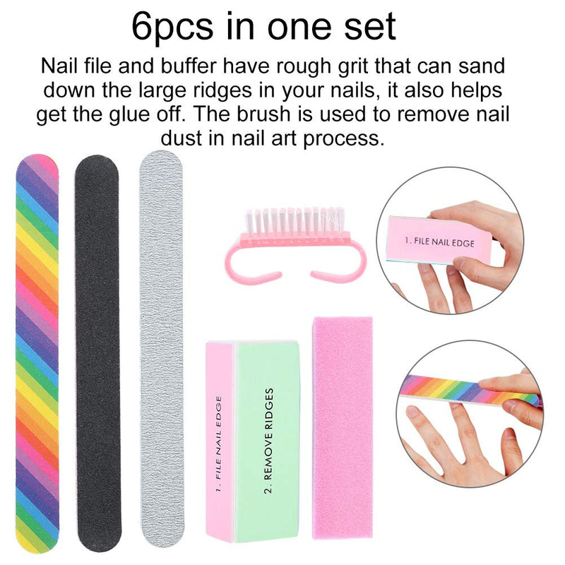 Manicure Tools Set, 5pcs / 6pcs Professional Manicure Tool Nail Files Buffers Pedicure Nail Art Kit(6PS) 6PS - BeesActive Australia