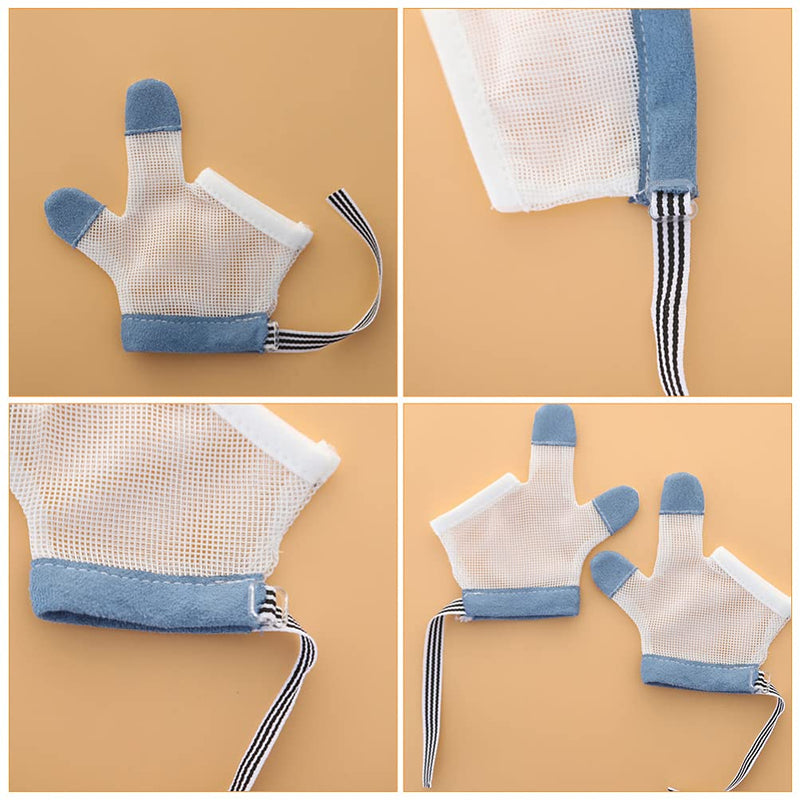 Tomaibaby 1 Pair Finger Sucking Stop Thumb sucking Kids Finger Guard Stop Infant Finger Sucking No Scratch Mittens Size S 10.5X6CM - BeesActive Australia