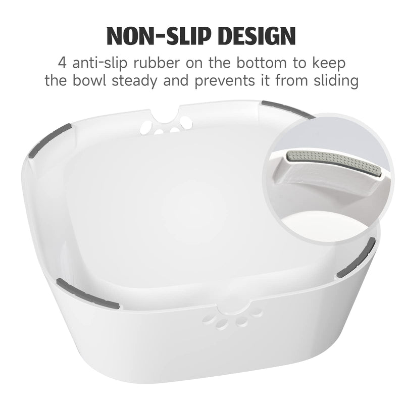 ELS PET 1L/2L/70oz Dog Spill Proof Pet Water Bowl, Anti-Choking Water Bowl, Slow Water Feeder Pet Water Dispenser Carried Water Bowls for Dogs, Cats & Pets 1L/35 fl oz - BeesActive Australia