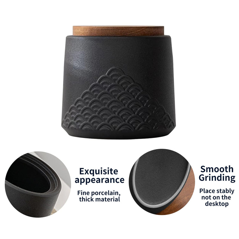 Black Small urn Ashes Keepsake - Decorative ceramic Small urn for Human Ashes， Adult Memorial tiny urn Funeral Cremation Urn-Qnty 1… Black -1 - BeesActive Australia