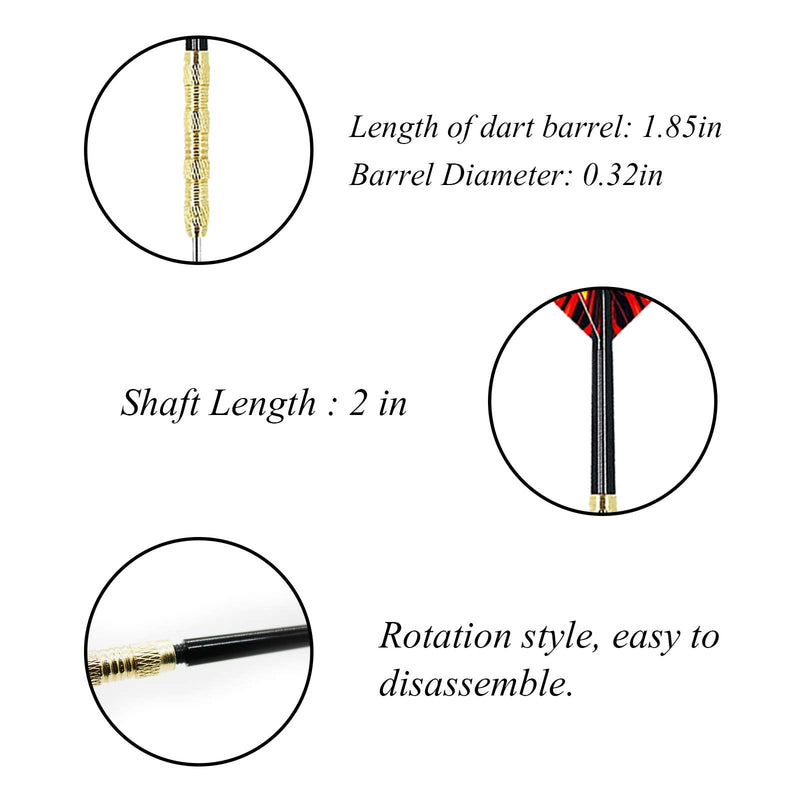 QPEY Steel Tip Darts,6 Pack Premium Professional Dartboard Darts Metal Tip Set (6 Shapes Metal Darts) - BeesActive Australia