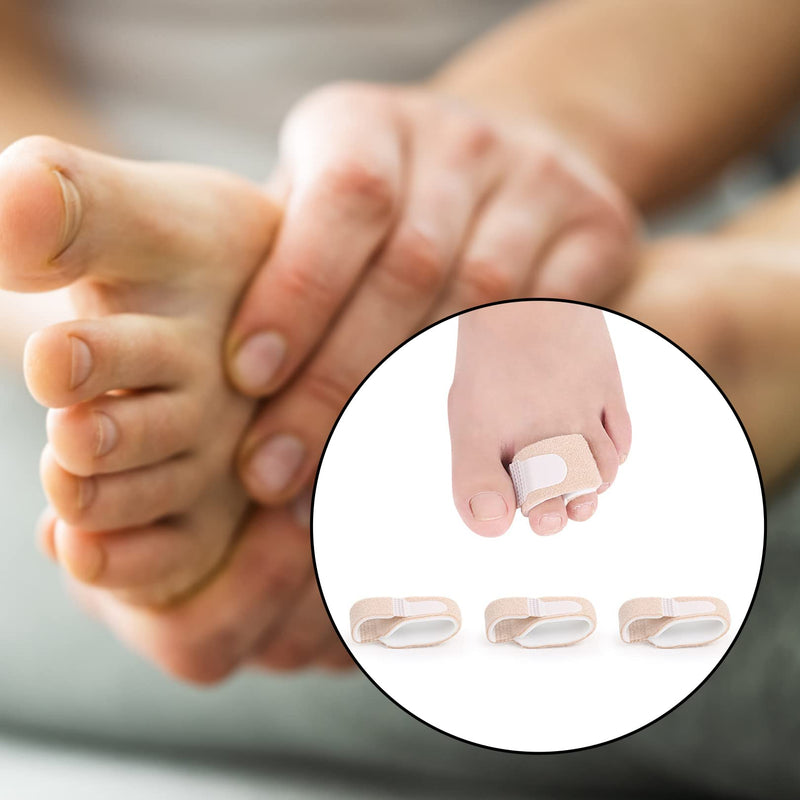 3Pcs Hammer Toe Straightener,Broken Toe Wraps Splint Bandages,Toe Straighteners Reusable,Hammer Toe Splint,Toe Cushioned Bandages for Correcting Hammer Toe,Overlapping Toes,Crooked Toes,Toe Protector - BeesActive Australia