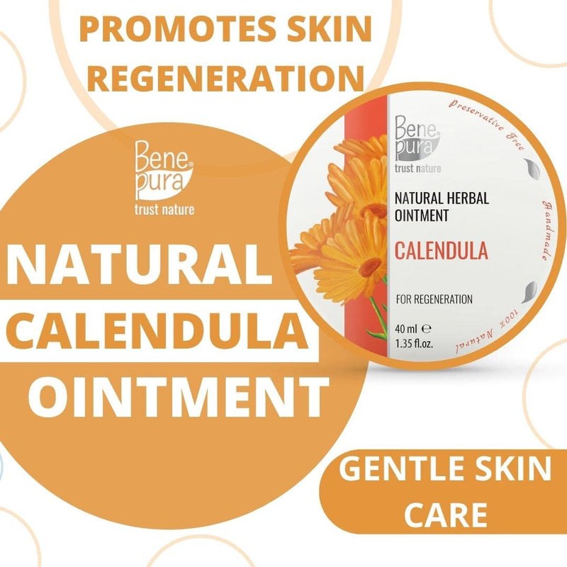 BenePura Calendula Ointment, Natural Wound Healing Ointment for Wounds and Minor Skin Burns, 40 ml 40 ml (Pack of 1) - BeesActive Australia