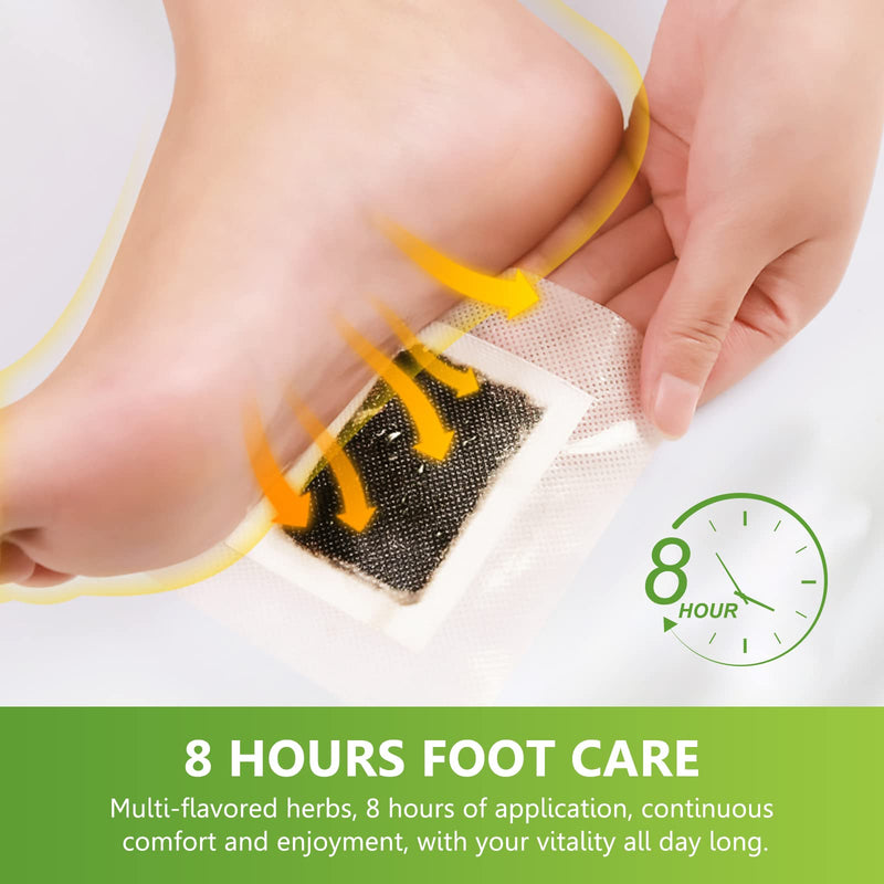 Detox Foot Patches, 20 PCS Detox Foot Pads for Foot Care & Stress Relief & Deep Sleep, 100% Natural Deep Cleaning Foot Patches with Bamboo Vinegar to Help Cleanse Body and Enhance Blood Circulatio White One Size - BeesActive Australia