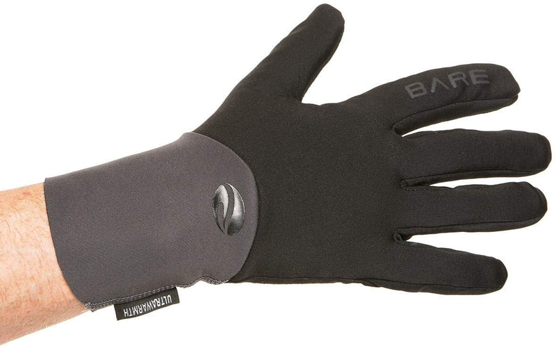 [AUSTRALIA] - Bare Exowear Gloves Wet/Dry Undergarment Glove Black Large 