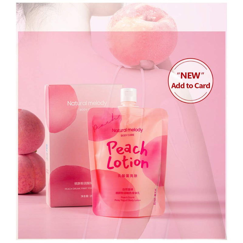 New Body Cream for Autumn and Winter, Natural Melody Peach Drunk Pinky Yogurt Lotion Body Care - Moistuizing, Smooth and Shiny (1pcs) 1pcs - BeesActive Australia