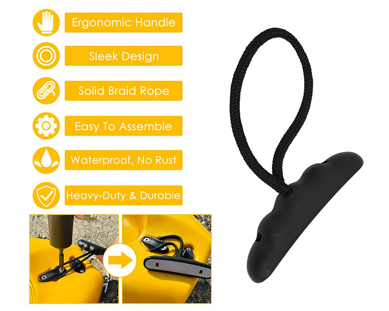 DS. DISTINCTIVE STYLE Kayak Handles 2 Pieces Carry Handles Replacement Kayak Accessories Front Rear Mount - BeesActive Australia
