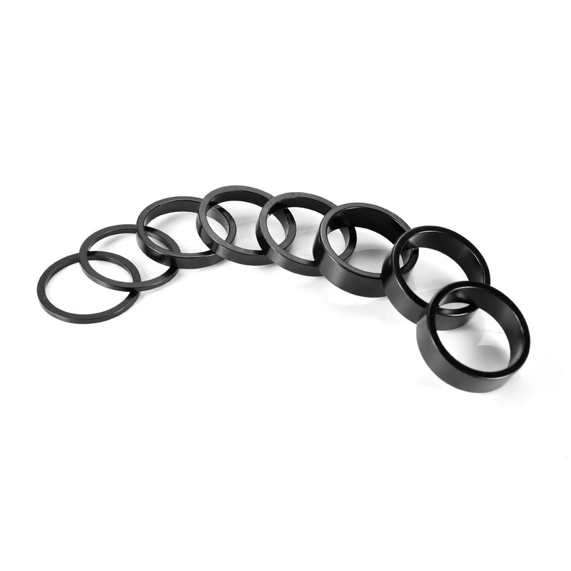 Kbrotech Bicycle Headset Spacer Aluminium Alloy Bike Stem Headset Spacers Fork Washer Fit for 1 1/8-Inch Stem 2mm 5mm 10mm (8pieces) Aluminum alloy - BeesActive Australia