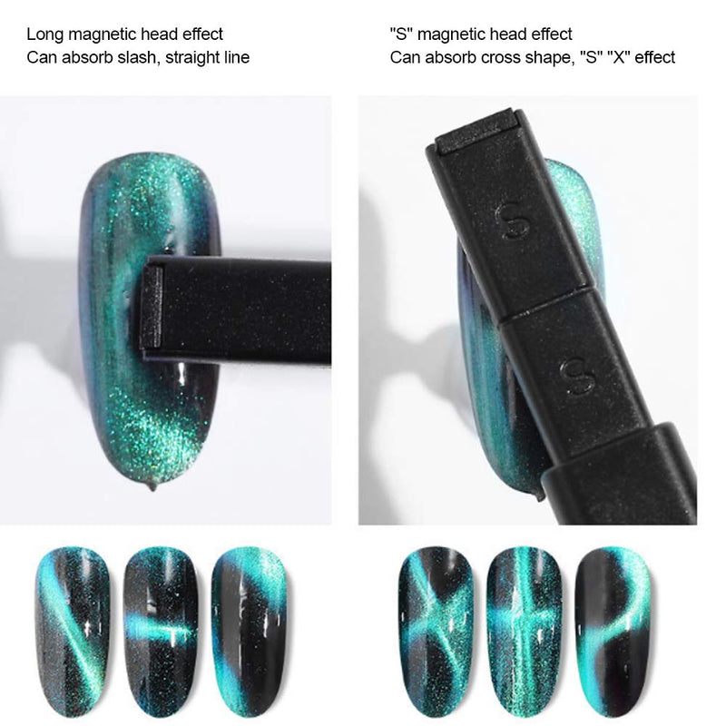 Cat Eye Magnet Stick for Nail Art, Nail Gel Magnet Stick, Varnish Gel Polish Magnet Sets Multi‑Functional Manicure Tool - BeesActive Australia