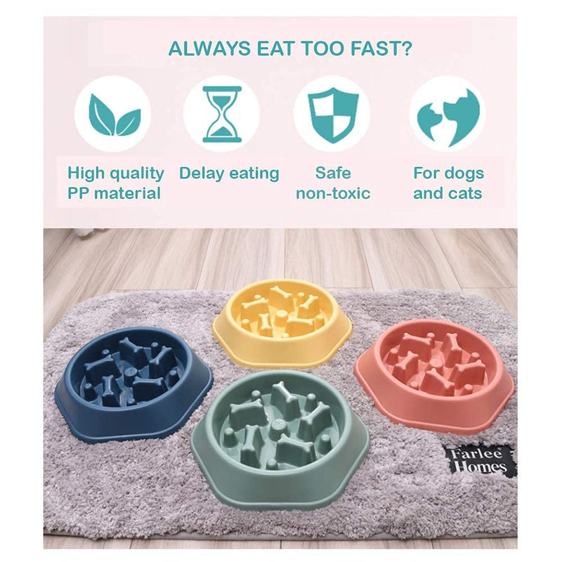 Slow Feeder Dog Bowls Slow Feeding Dog Bowl Small Medium Breed Dog Food Bowls Slow Feed Dog Bowl Slow Eating Dog Slow Feeder Bowl Puppy Dog Puzzle Slow Feeder Eater Bowl Lick Mat Treat Mat for Dogs 6.Blue - BeesActive Australia