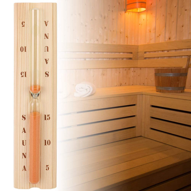 Duokon 5/10/15 minutes Pine Sauna Hourglass Clock, Accurate Wooden Sand Timer with Robust Heat-Resistant Glass for Spa Bath Sauna - BeesActive Australia