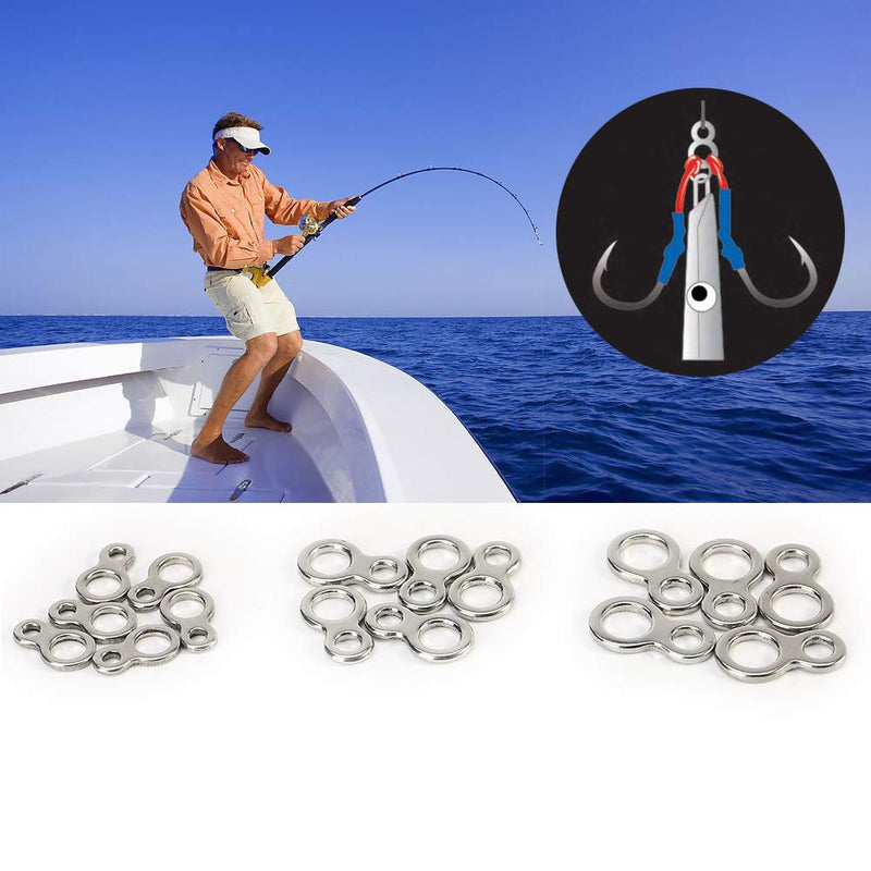 [AUSTRALIA] - VGEBY1 Fishing Split Rings, 60Pcs Stainless Steel Solid Fishing Figure 8 Jigging Rings Lure Tackle Accessory 