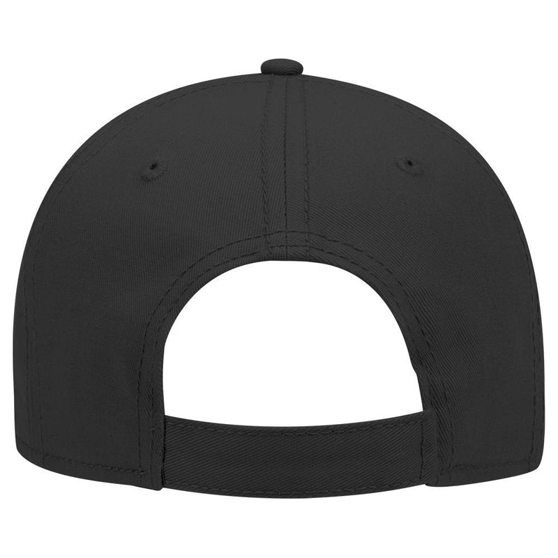 OTTO 6 Panel Low Profile Superior Cotton Twill Cap One Size Black - BeesActive Australia