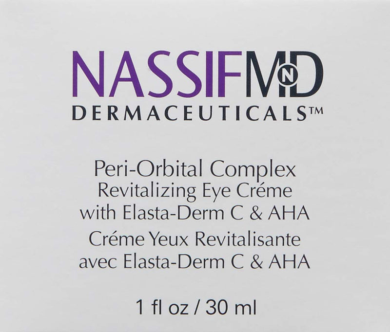 NassifMD Peri-Orbital Eye Complex, Regenerating Under Eye Cream for Fine Lines & Wrinkles, Anti Wrinkle Cream For Younger Looking Skin (1 fl oz) - BeesActive Australia