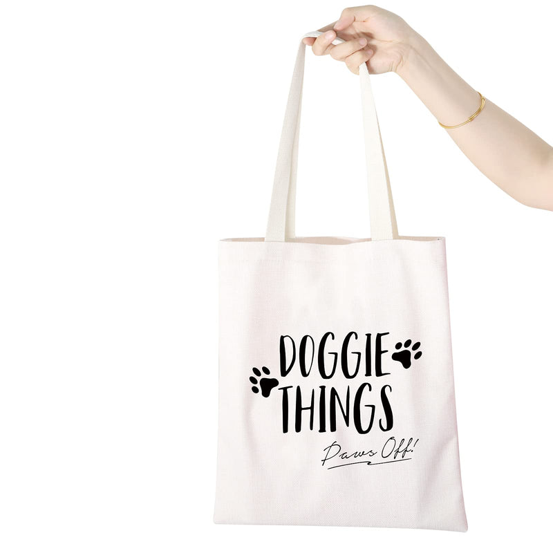 WCGXKO Dog Lover Gift Doggie Things Paws Off Cute Doggie Things Tote Bag Dog Toys Tote Bag (Doggie Things2) Doggie Things2 - BeesActive Australia