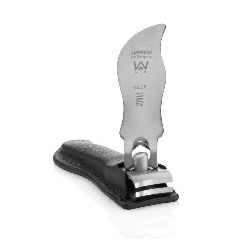 GERMANIKURE Economy Small Nail Clipper in Leather Case, Ethically Made in Solingen Germany, Curved Blade for Fingernails Small Curved - BeesActive Australia