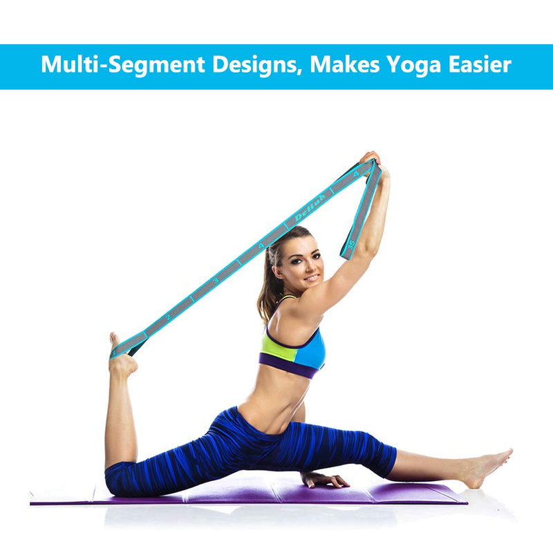 DEHUB Stretch Strap, Elastic Yoga Stretching Strap, Multi-Loop for Physical Therapy, Pilates, Yoga, Dance & Gymnastics Exercise and Flexible Pilates Stretch Band - BeesActive Australia