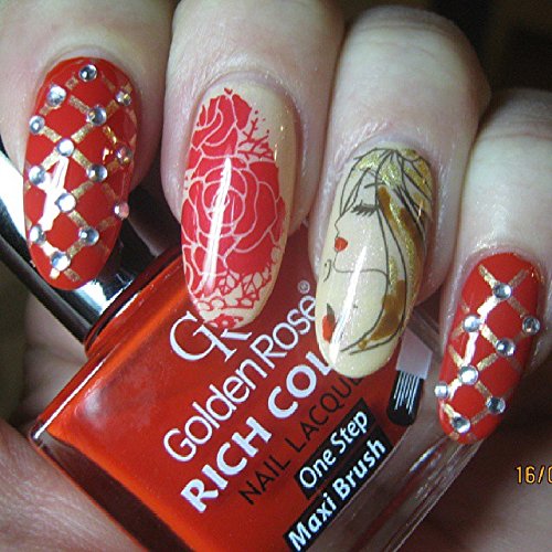 Pueen Nail Art Stamp Collection - Special Edition Encore 01-04 NEW Invention Set of 4 Double Sided All You Can Stamp Full Size Stamping Image Plates Manicure DIY (Infinite Images with Your Creativity) Now with Bonus Storage Case-BH000298 - BeesActive Australia