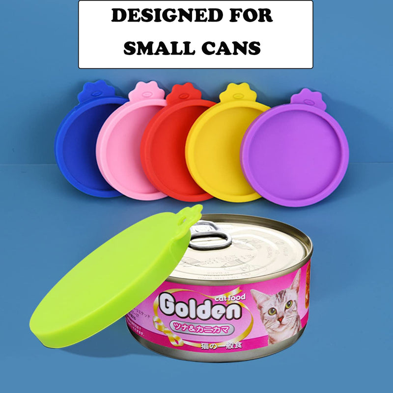 7 Pcs Food Can Lids Pet Can Covers, Silicone Small Pet Food Can Lids Covers for 3 oz 2.5 oz Cat Food Cans. - BeesActive Australia