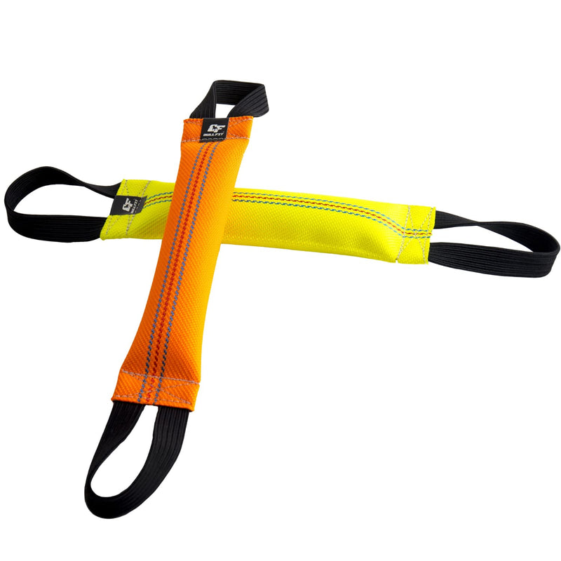 Bungee Dog Bite Tug Toy with 2 Strong Handles - Made of Durable & Tear-Resistant Fire Hose - Perfect for Tug of War, Fetch & Puppy K9 Training - Ideal Pull Toy for Medium to Large Dogs Orange - BeesActive Australia