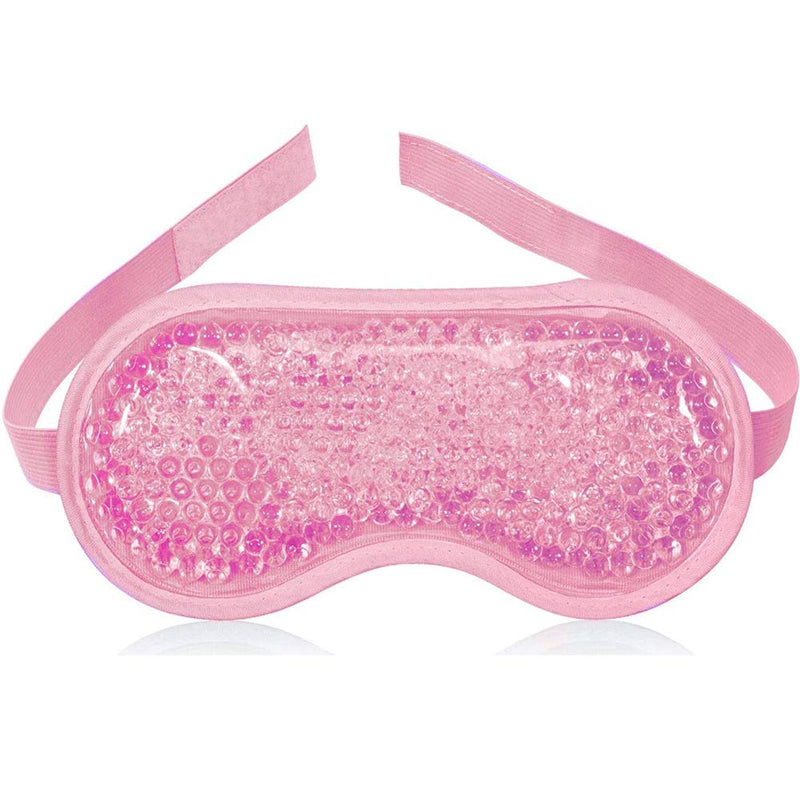 TEEROVA Cooling Eye Mask with Gel Bead - Reusable Gel Eye Mask for Dark Circles, Puffy Eyes, Dry Eyes, Headaches, Migraines, Sinus (Pink) - BeesActive Australia