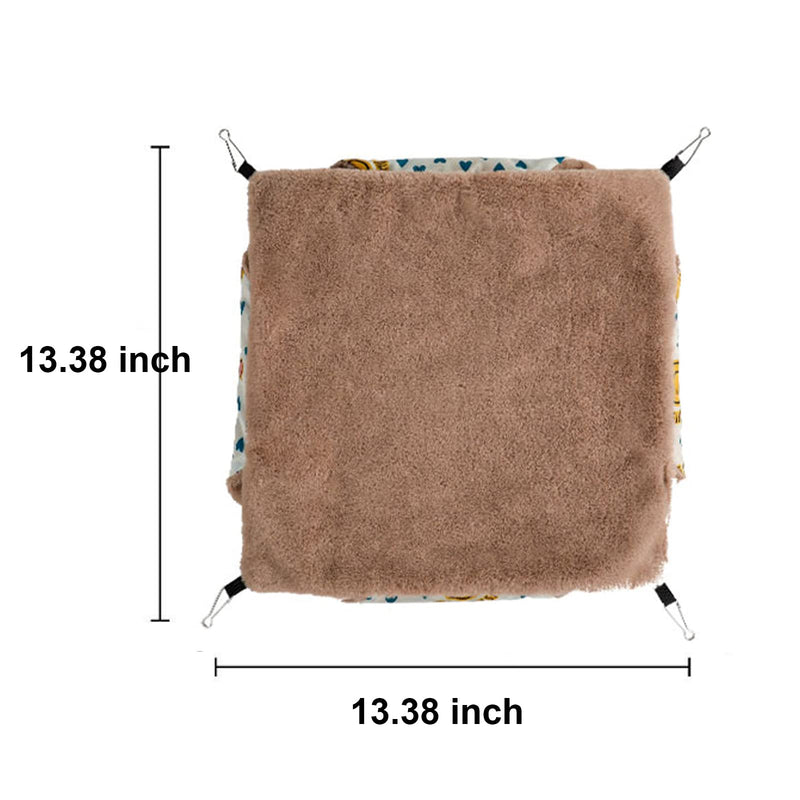Petmolico Small Pet Hanging Triple-Layer Warm Hammock Bed Cage Accessories Bedding Hideout Playing Sleeping for Parrot Sugar Glider Ferret Squirrel Hamster Rat Navy Blue - BeesActive Australia