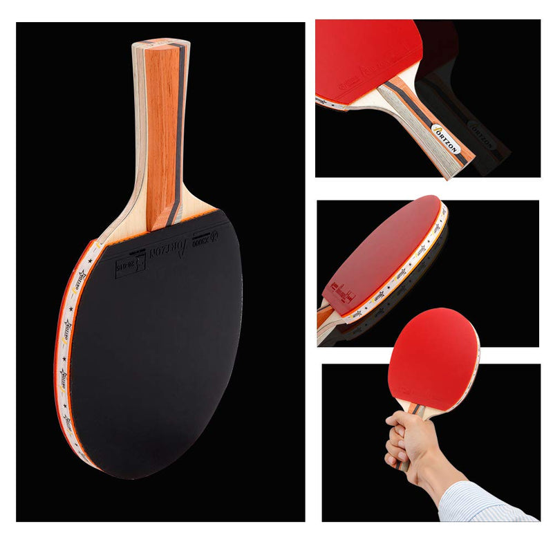 [AUSTRALIA] - Portzon Ping Pong Paddle Advanced Training Table Tennis Racket,Wooden Blade Surrounded by Rubber for Excellent Balance Spin, Speed Control ,2 Pack 