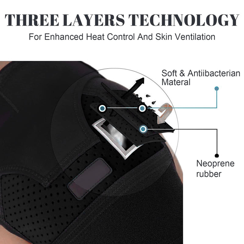 Shoulder Brace for Men and Women, Reusable Shoulder Ice Pack Wrap Adjustable Shoulder Strap Sling Compression Sleeve Stability Support for Arms Tendonitis, Dislocation, Left and Right Rotator Cuff Arm Joint Pain Relief- Hot/Cold Therapy Cool Gel Wrap - BeesActive Australia