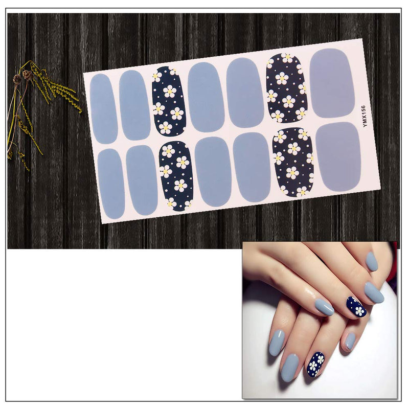 WOKOTO 6 Pieces Adhesive Nail Art Decals Tips With 1Pc Nail File Pink Cat Nail Polish Wraps Stickers Strips Set Manicure Design kit01 - BeesActive Australia