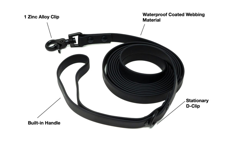 Sarah Says 6ft, 10ft, 30ft Waterproof Dog Leash | Durable Long Line for Small Medium Large Dogs and Puppy | Long Training Leash for Yard, Beach, Field 10ft x 5/8" Black - BeesActive Australia