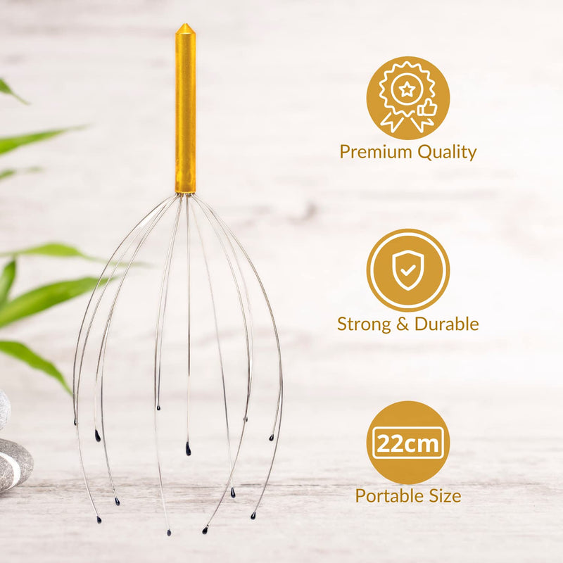 SEDOL Head Massager - Portable Stress Relief Head Scratcher Massager with 12 Fingers Scalp Massager - Manual Head Massage Tool - Head Massager Scalp for Hair Growth Stimulation and Deep Relaxation - BeesActive Australia