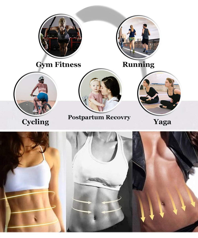 NINGMI Sauna Waist Trainer for Women - Workout Sweat Waist Trimmer Womens Corset Waste Belly Belt Tummy Stomach Wrap Gym Grey Small - BeesActive Australia