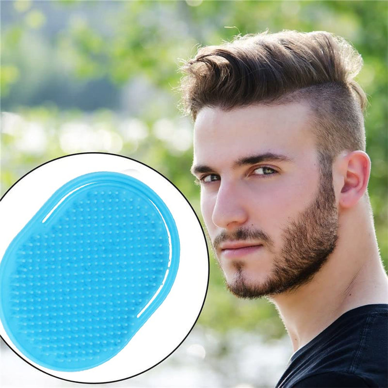 6 Pack Hand Pocket Comb Scalp Massager Portable Soft Pocket Men Black Brush Accessories for Home Travel Office(Blue) - BeesActive Australia