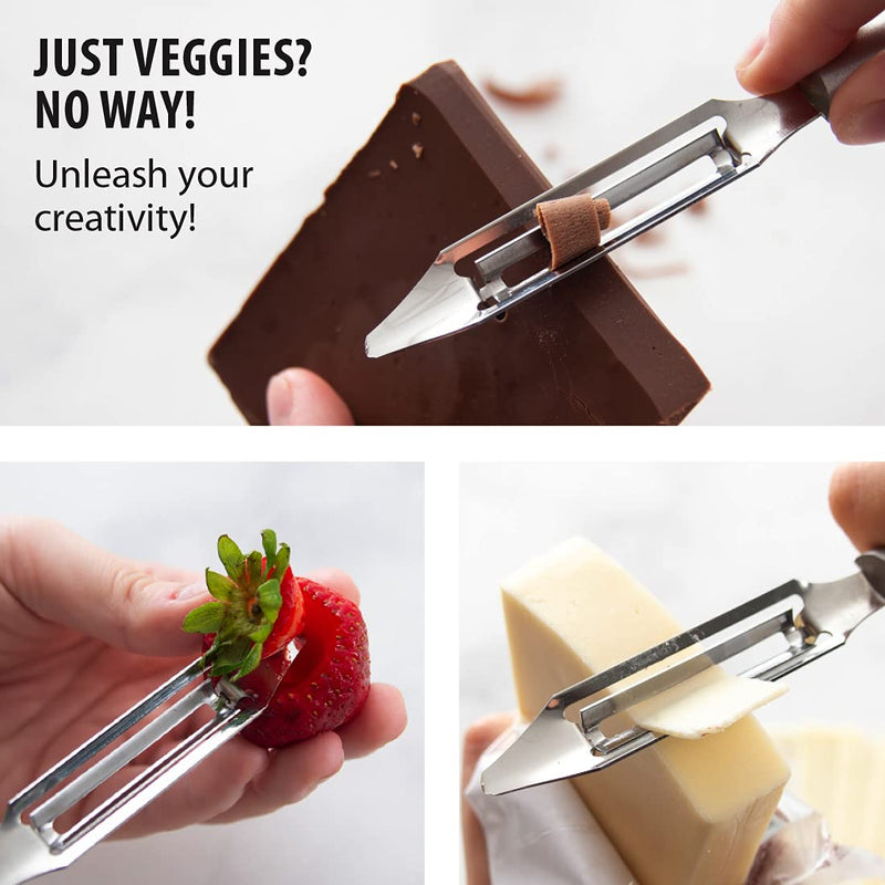 RADA Vegetable Peeler Blade Stainless Steel Resin, Made in the USA, 7-1/4 Inches, Pack of 6 - BeesActive Australia